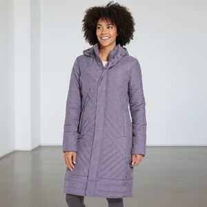 CALIA by Carrie Underwood Quilted Parka in Cloud Grey
